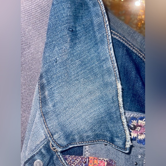 Plus size patchwork Jean jacket. 3x - Picture 9 of 10